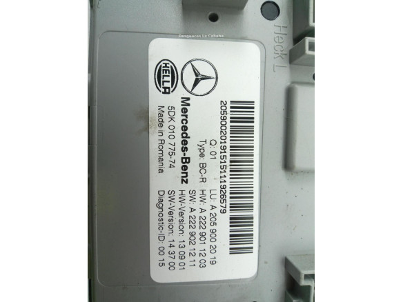 A2059002019 MODULO ELECTRONICO MERCEDES BENZ CLASE C Coupé (C205)|Desguaces La Cabaña