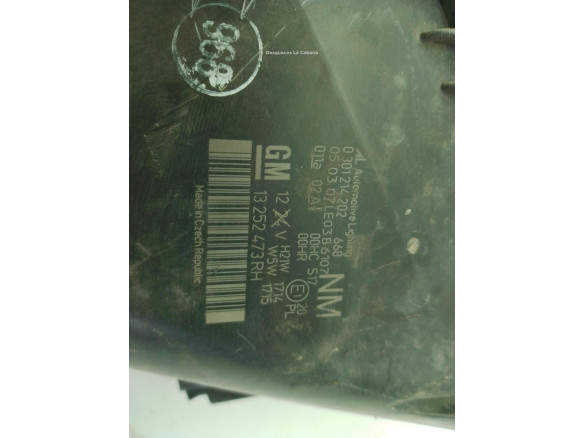 93192444 FARO DERECHO OPEL ZAFIRA B (A05)|Desguaces La Cabaña