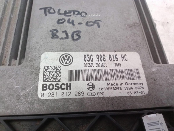 0281012289,03G906016HC, CENTRALITA MOTOR SEAT ALTEA (5P1)|Desguaces La Cabaña
