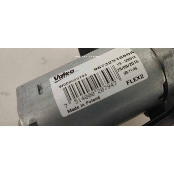 9673251380A MOTOR LIMPIAPARABRISAS TRA PEUGEOT 208 |Desguaces La Cabaña