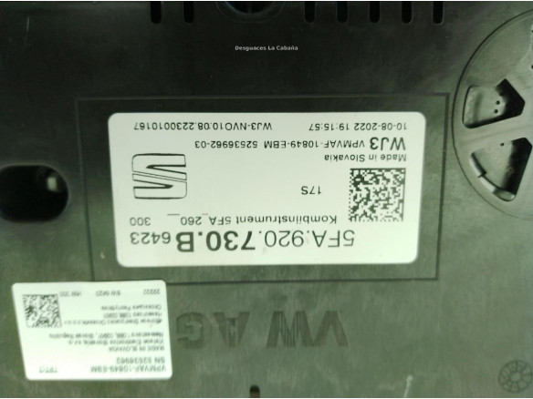 5FA920730B CUADRO INSTRUMENTOS SEAT LEON Sportstourer (KL8)|Desguaces La Cabaña