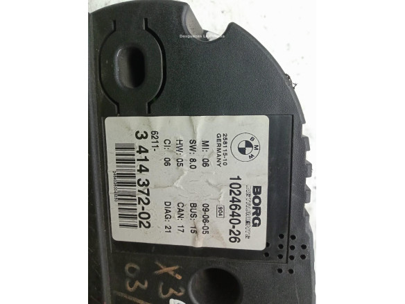 341437202, CUADRO INSTRUMENTOS BMW X3 (E83)|Desguaces La Cabaña