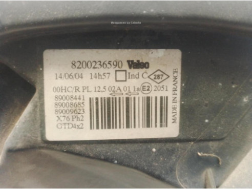 260602103R FARO IZQUIERDO RENAULT KANGOO (KC0/1_)|Desguaces La Cabaña
