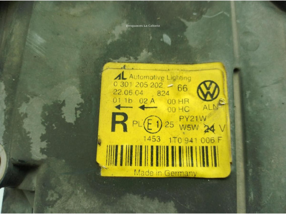 1T0941006R FARO DERECHO VW TOURAN (1T1, 1T2)|Desguaces La Cabaña