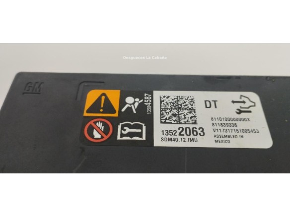 13522063 CENTRALITA AIRBAG OPEL MOKKA / MOKKA X (J13) |Desguaces La Cabaña