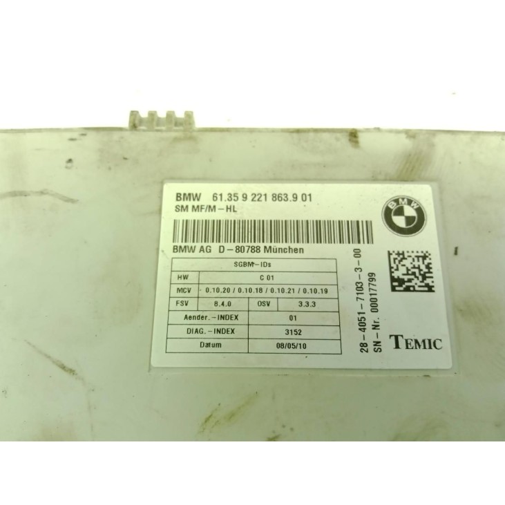 61359221863901 MODULO ELECTRONICO 1 BMW X5 (E70) |Desguaces La Cabaña