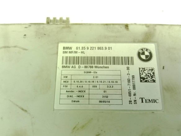 61359221863901 MODULO ELECTRONICO 1 BMW X5 (E70) |Desguaces La Cabaña