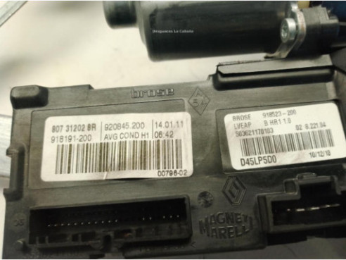 807210014R ELEVALUNAS PUERTA LAT DEL IZQ RENAULT FLUENCE (L3_)|Desguaces La Cabaña