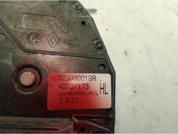 825030019R CERRADURA PUERTA LAT TRA IZQ RENAULT FLUENCE (L3_)|Desguaces La Cabaña