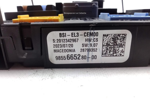9855665280 CAJA FUSIBLES INTERIOR (BSI) OPEL MOKKA |Desguaces La Cabaña