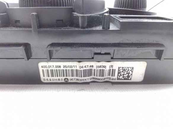 96738322XT MANDO CLIMA PEUGEOT 3008 Limusina (0U_) |Desguaces La Cabaña