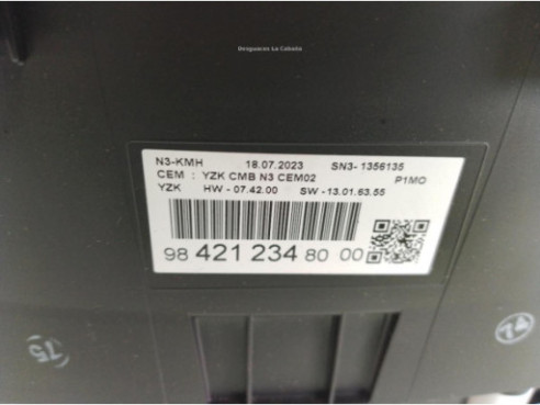 9842123480 CUADRO INSTRUMENTOS OPEL CROSSLAND X (P17)|Desguaces La Cabaña