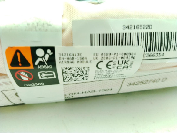 34216413E AIRBAG CORTINA DER OPEL CROSSLAND X (P17)|Desguaces La Cabaña