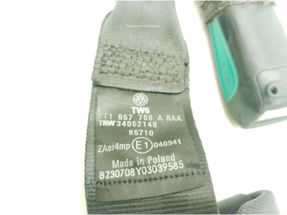 1T1857706C RAA CINTURON DEL DER VW TOURAN (1T1, 1T2)|Desguaces La Cabaña