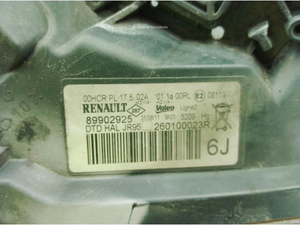 260108250R FARO DERECHO RENAULT GRAND SCENIC III (JZ0/1_)|Desguaces La Cabaña