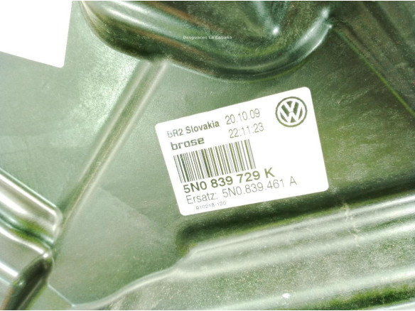 5N0839729K ELEVALUNAS PUERTA LAT TRA IZQ VW TIGUAN (5N_)|Desguaces La Cabaña