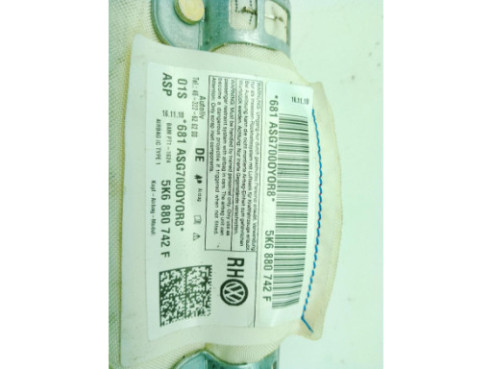 5K6880742F AIRBAG CORTINA DER VW GOLF VI (5K1)|Desguaces La Cabaña