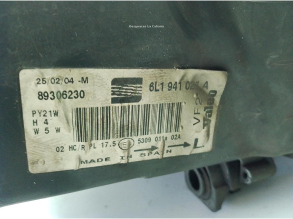 6L1941751M FARO IZQUIERDO SEAT IBIZA III (6L1)|Desguaces La Cabaña