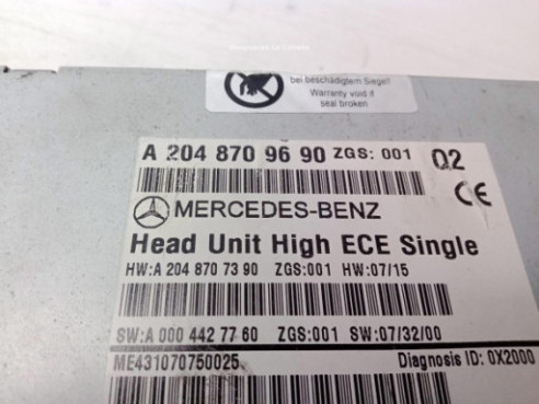 A2049809690 MODULO RADIO MERCEDES BENZ CLASE C T-Model (S204)|Desguaces La Cabaña