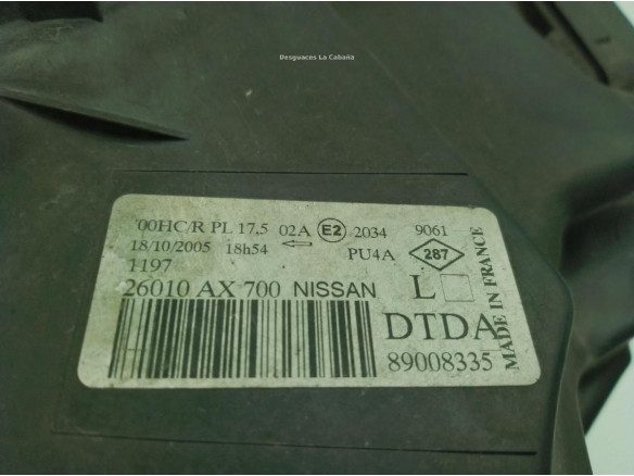 89008335 FARO DERECHO NISSAN MICRA III (K12)|Desguaces La Cabaña