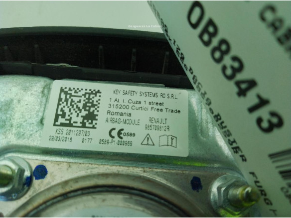 985708259R AIRBAG IZQ DACIA DUSTER Furgón|Desguaces La Cabaña