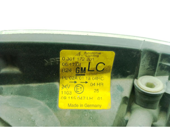 9196231 , 0301172201 FARO IZQUIERDO OPEL COMBO Furgón/ranchera familiar|Desguaces La Cabaña