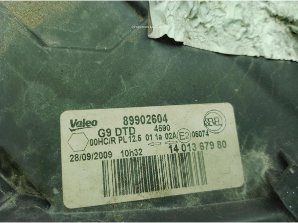 6206L0 , 89902604 FARO DERECHO PEUGEOT EXPERT Tepee (VF3V_)|Desguaces La Cabaña