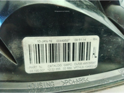 93190307 PILOTO TRA DER EXT OPEL ASTRA H (A04)|Desguaces La Cabaña