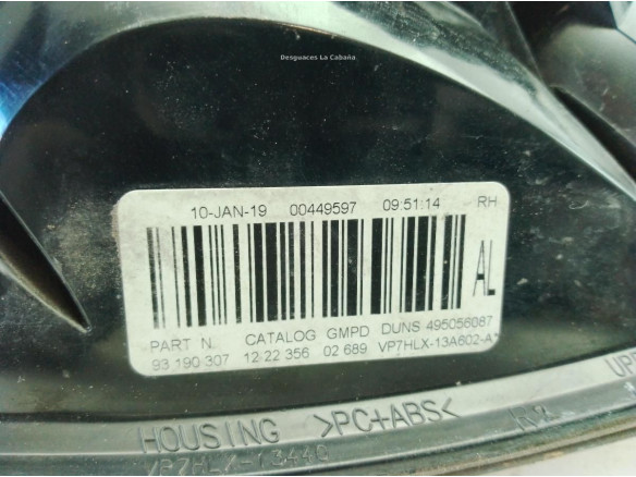 93190307 PILOTO TRA DER EXT OPEL ASTRA H (A04)|Desguaces La Cabaña