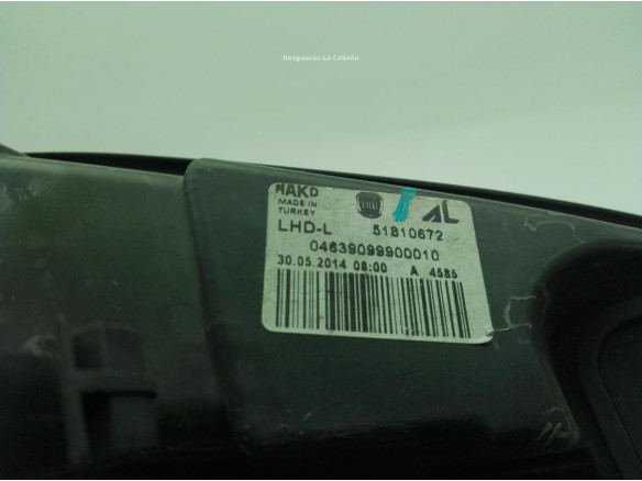 0000051810672 FARO IZQUIERDO FIAT DOBLO Limusina (263_)|Desguaces La Cabaña