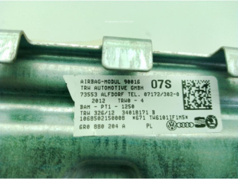 6R0880204A AIRBAG DER VW POLO (6R1, 6C1)|Desguaces La Cabaña
