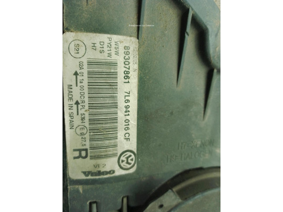 7L6941018BG , 7L6941016CF FARO DERECHO VW TOUAREG (7LA, 7L6, 7L7)|Desguaces La Cabaña