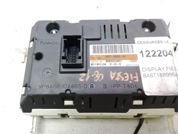 8A6T18B955AK, DISPLAY FORD FIESTA VI|Desguaces La Cabaña