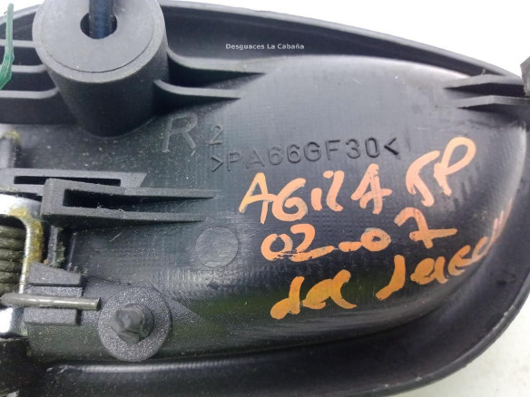 MANILLA PUERTA LAT DEL DER INT OPEL AGILA (A) (H00)|Desguaces La Cabaña