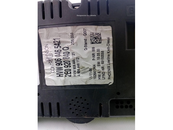 2E0920840Q, CUADRO INSTRUMENTOS VW CRAFTER 30-50 Furgón (2E_)|Desguaces La Cabaña