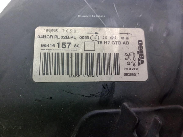 6204Z3 FARO IZQUIERDO PEUGEOT 307 SW (3H)|Desguaces La Cabaña