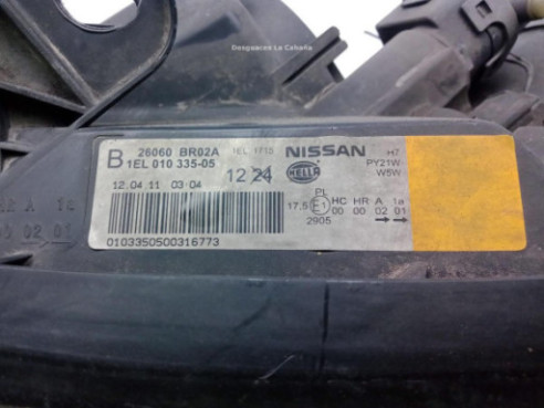 26060BR02A FARO IZQUIERDO NISSAN QASHQAI / QASHQAI +2 I (J10, JJ10)|Desguaces La Cabaña