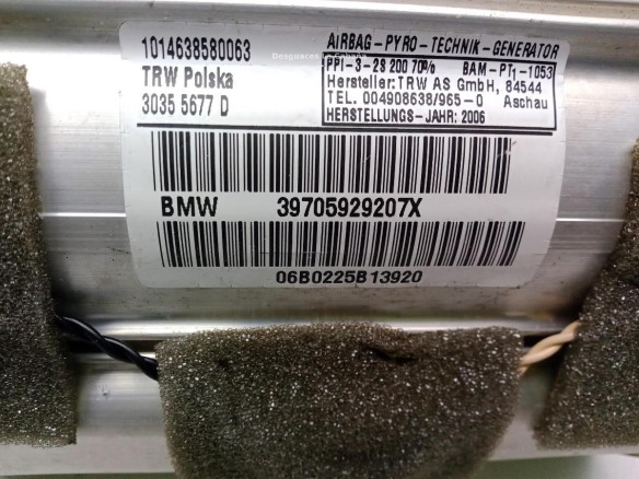 39705929207X AIRBAG DER BMW 3 (E90)|Desguaces La Cabaña