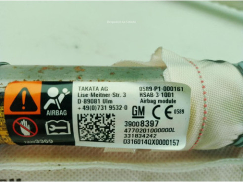 39008397 AIRBAG CORTINA IZQ OPEL ASTRA K (B16)|Desguaces La Cabaña