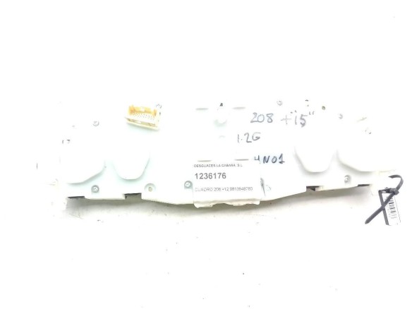 9813848780, CUADRO INSTRUMENTOS PEUGEOT 208 |Desguaces La Cabaña