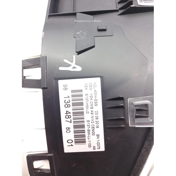 9813848780, CUADRO INSTRUMENTOS PEUGEOT 208 |Desguaces La Cabaña