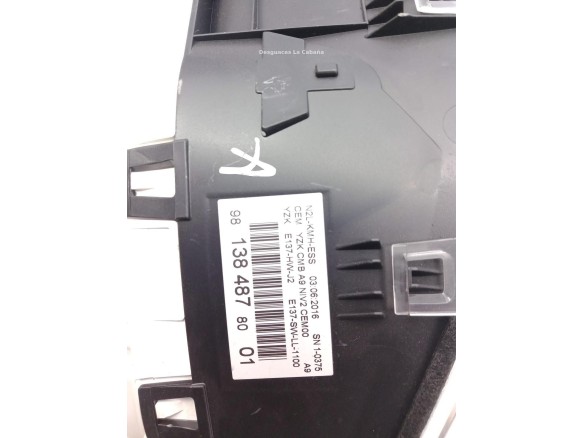 9813848780, CUADRO INSTRUMENTOS PEUGEOT 208 |Desguaces La Cabaña