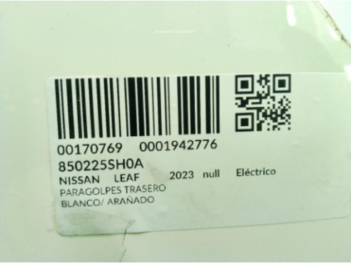 PARAGOLPES TRA NISSAN LEAF (ZE0)|Desguaces La Cabaña