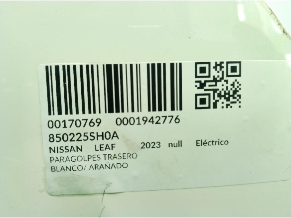 PARAGOLPES TRA NISSAN LEAF (ZE0)|Desguaces La Cabaña