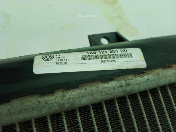 1K0121251AB RADIADOR AGUA VW TOURAN (1T3)|Desguaces La Cabaña