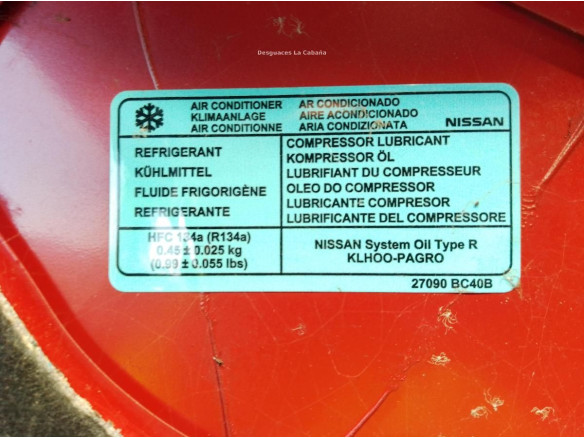 CAPO NISSAN NOTE (E11, NE11)|Desguaces La Cabaña