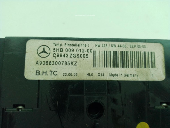 A9068300785, A9068300785KZ MANDO CLIMA MERCEDES BENZ SPRINTER 3,5-t Furgón (906)|Desguaces La Cabaña
