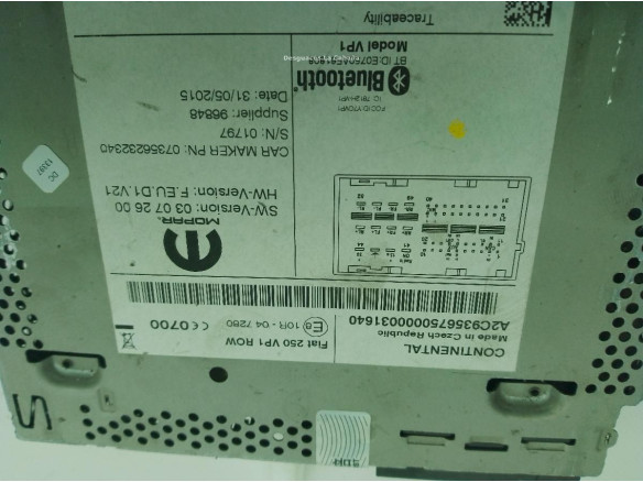 A2C9356750000031640 MODULO RADIO FIAT DUCATO Furgón (250_, 290_)|Desguaces La Cabaña