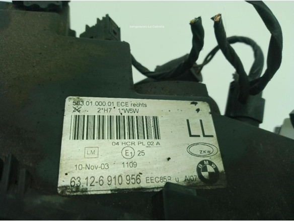 63126910956 FARO DERECHO BMW 3 (E46)|Desguaces La Cabaña