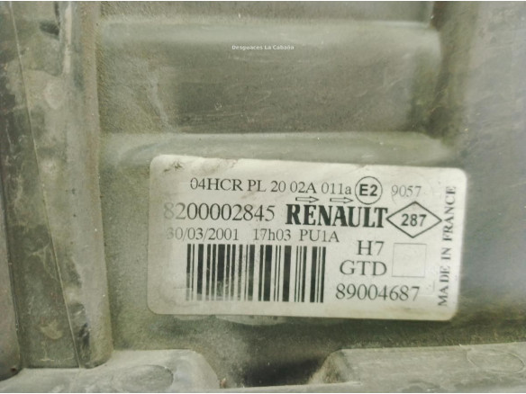 7701048927, 8200002845 FARO IZQUIERDO RENAULT LAGUNA II (BG0/1_)|Desguaces La Cabaña